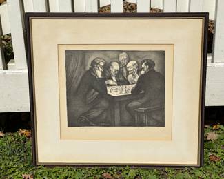 Signed Saul Rabino lithograph 