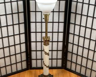 Stunning Stiffel large column table lamp - two in this auction 