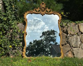 Carved gilded mirror
