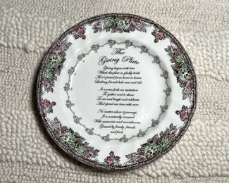 New Johnson Bros. Giving plate