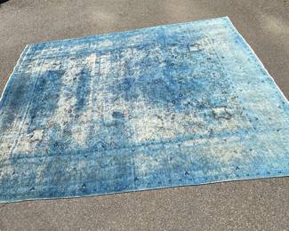 Gorgeous Noori blue wool area rug - very special!