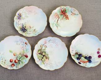 Rare antique set of signed Florence Hart 1901 plates