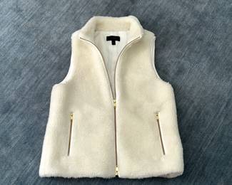 J Crew faux fur vest