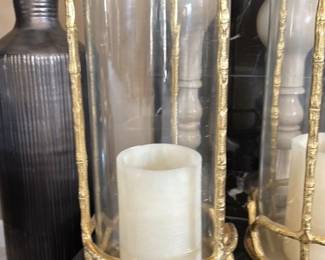 Bamboo Motif Hurricane Candle Holders 56 hero