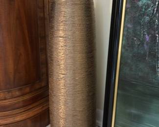 Textured BronzeTone Ceramic Vase with Branches 91 hero