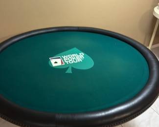 Round Poker Table with Pedestal Base, flips to dining table 27 hero