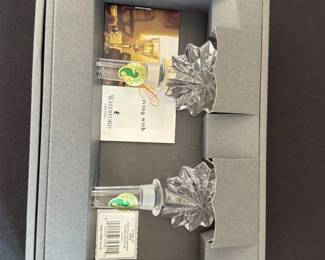 Waterford Crystal Star of Erin Bottle Stopper Pair 84 hero