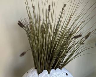 White Ceramic Orb Vase with Floral Cutouts 108 hero