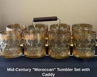 MidCentury Moroccan Tumbler Set with Caddy 90 hero