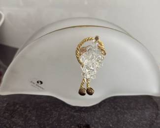 Arte Murano Frosted Glass Napkin Holder with Grapes 100 hero