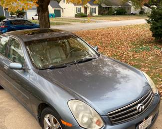 2006 INFINITI G35 X
Car needs some work. 
Call 417-872-9641 to inquire 
We are taking bids 