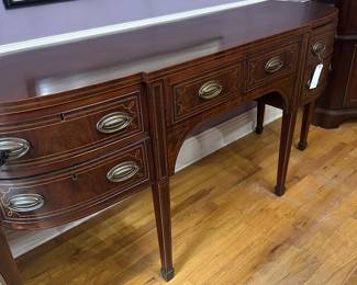 19 century regency sideboard with inlay 
This is a large piece over 6 feet in length 