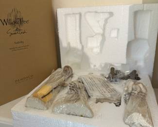 We have a Christmas room 
We have 67 Willow trees 20 years old and most are retired a lot never taken out of the box. This is the nativity never out of the box 