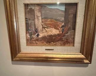 Listed artist 
Oil on board