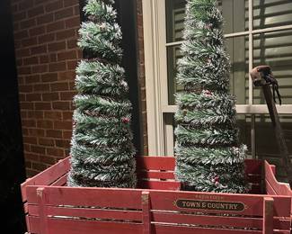 The cutest vintage Red wagon
Cheaper than a new one from Walmart and 2 pencil trees with lights