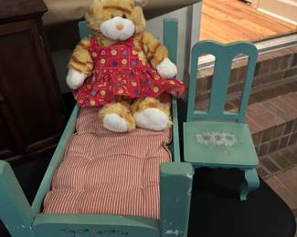 A lot of 70’s toys and doll furn from upstairs closets under the Xmas tree in the dining room