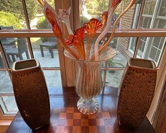 Marano vase and flower
This is a large and heavy piece 
