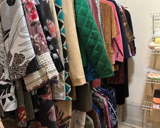 Designer clothes a lot of leather