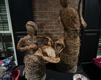 Lighted unusual Mary and Joseph