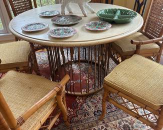 Modern heavy iron gold base table with a stone top