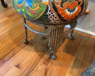 Cool Mexican planter 
Iron plant stand some
separately 