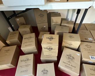 Willow creek most are 20 years old and retired 
Have the nativity set new in the box
About 65