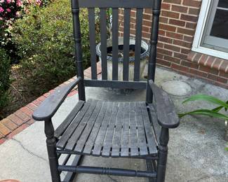 Black rocking chairs