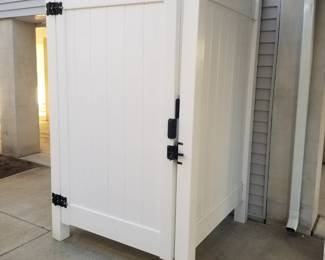 Vinyl outdoor shower surround