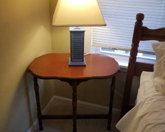 Accent table; table lamp