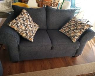Nearly new navy loveseat