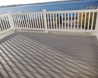 Vinyl railings; Trex decking