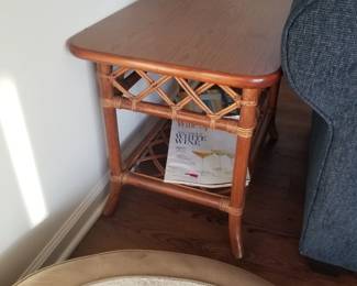 Rattan end table