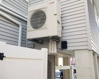 Mitsubishi ductless mini split HVAC system with 5 heads