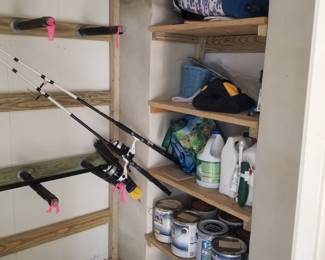 Household supplies; fishing rods