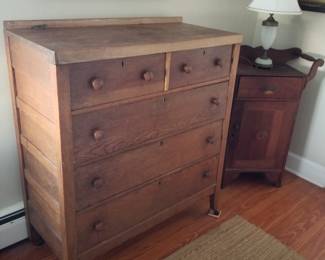 5 drawer dresser; washstand