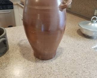 Redware brown pickling jar