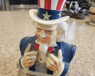 Uncle Sam ceramic bank