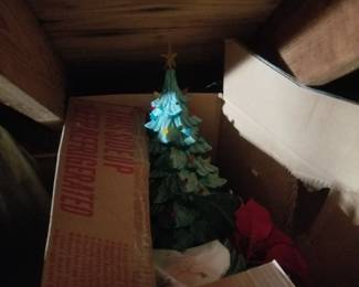 Ceramic lighted Christmas tree - two available