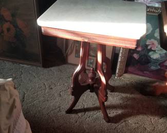 Marble top end table