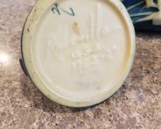 Roseville vase & candlesticks