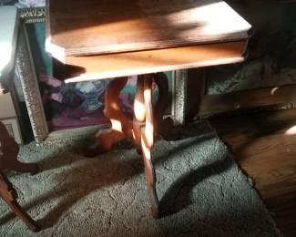 Wood end table