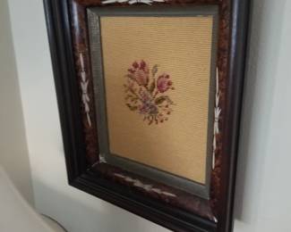 Needlepoint in Victorian frame