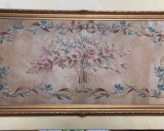Framed Floral Tapestry
