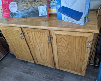 Hand made oak 3 door cabinet