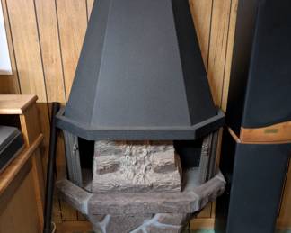 Electric faux wall mount fireplace