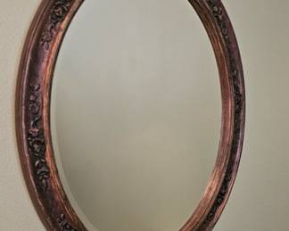 Large oval mirror
