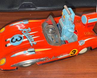 AMAZING CONDITION RARE 1960S ATC ROBOT 3 TIN CAR