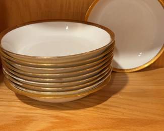 Gold Rimmed Bowls Set of 10