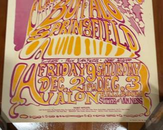 Vintage Buffalo Springfield Concert Poster