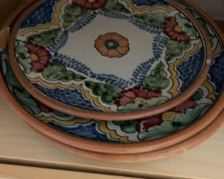 Mexican Clay Pottery Dining Set